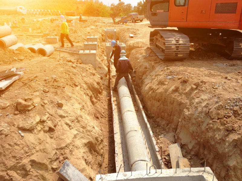pipe laying is a crucial task when communities are rebuilding after natural or man made disaster